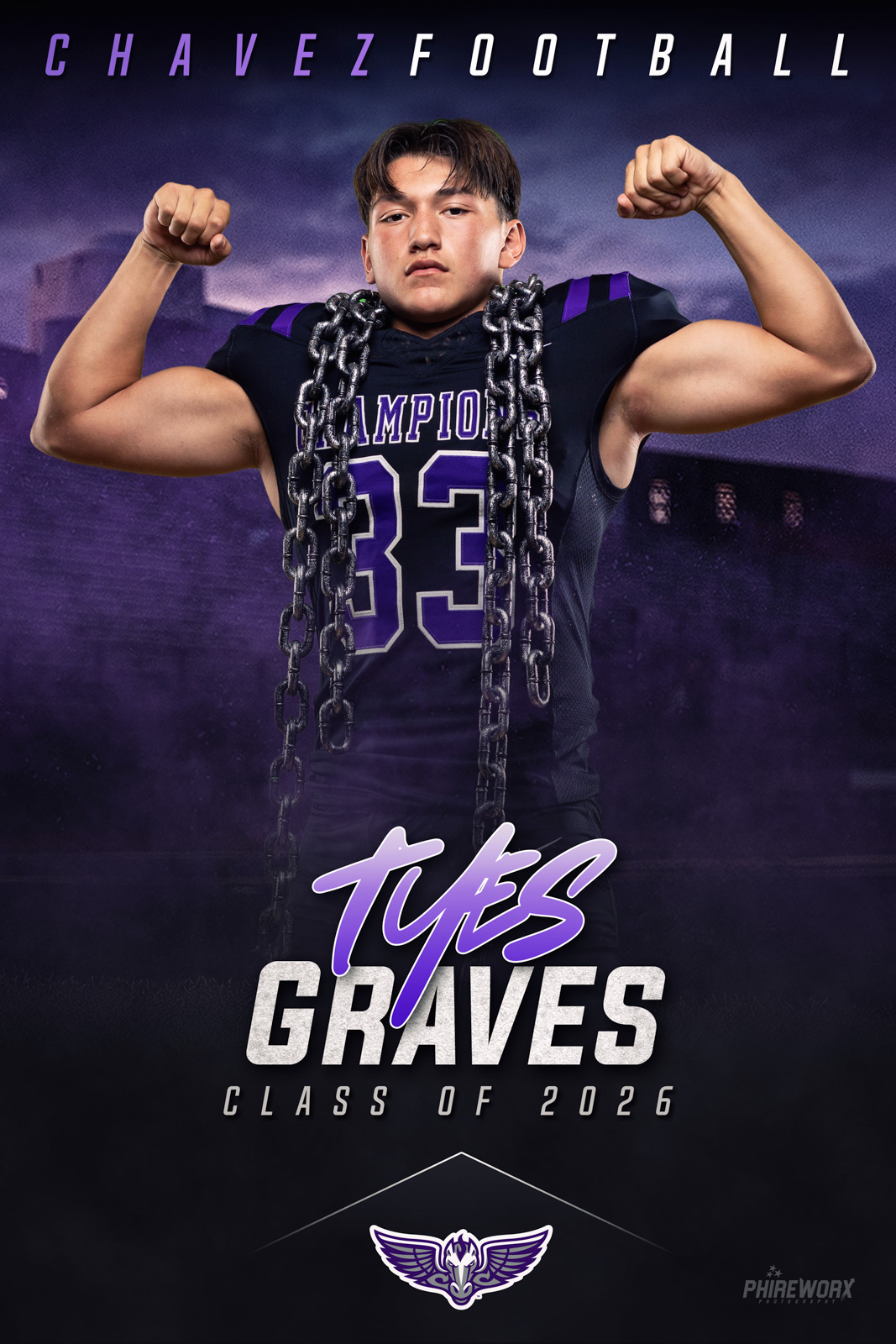 Chavez Football — Tyes Graves individual banner