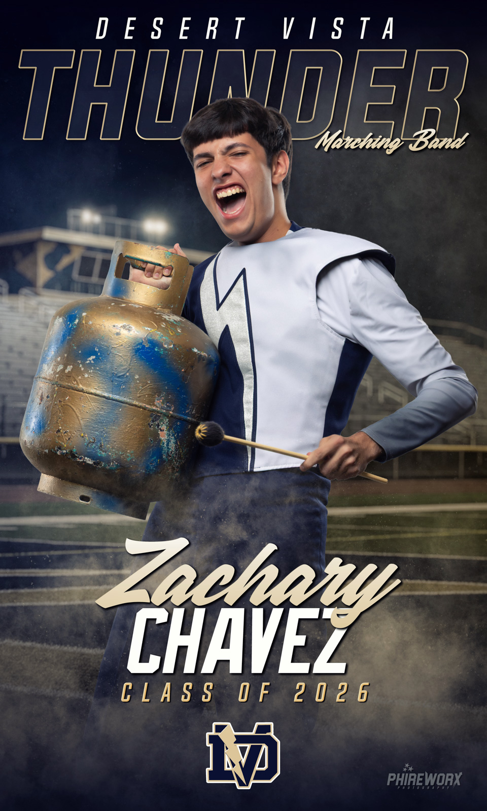 Desert Vista Marching Band — Zachary Chavez individual banner